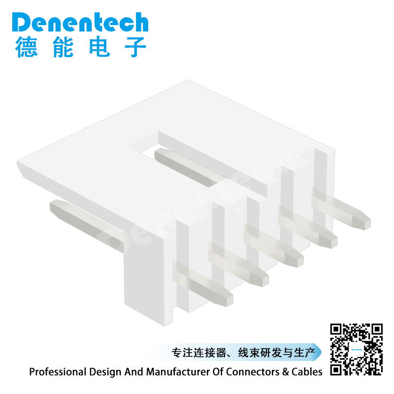 Denentech 小4P180度DIP 2.54mmWafer 接插件 针座 插板 胶壳端子连接器